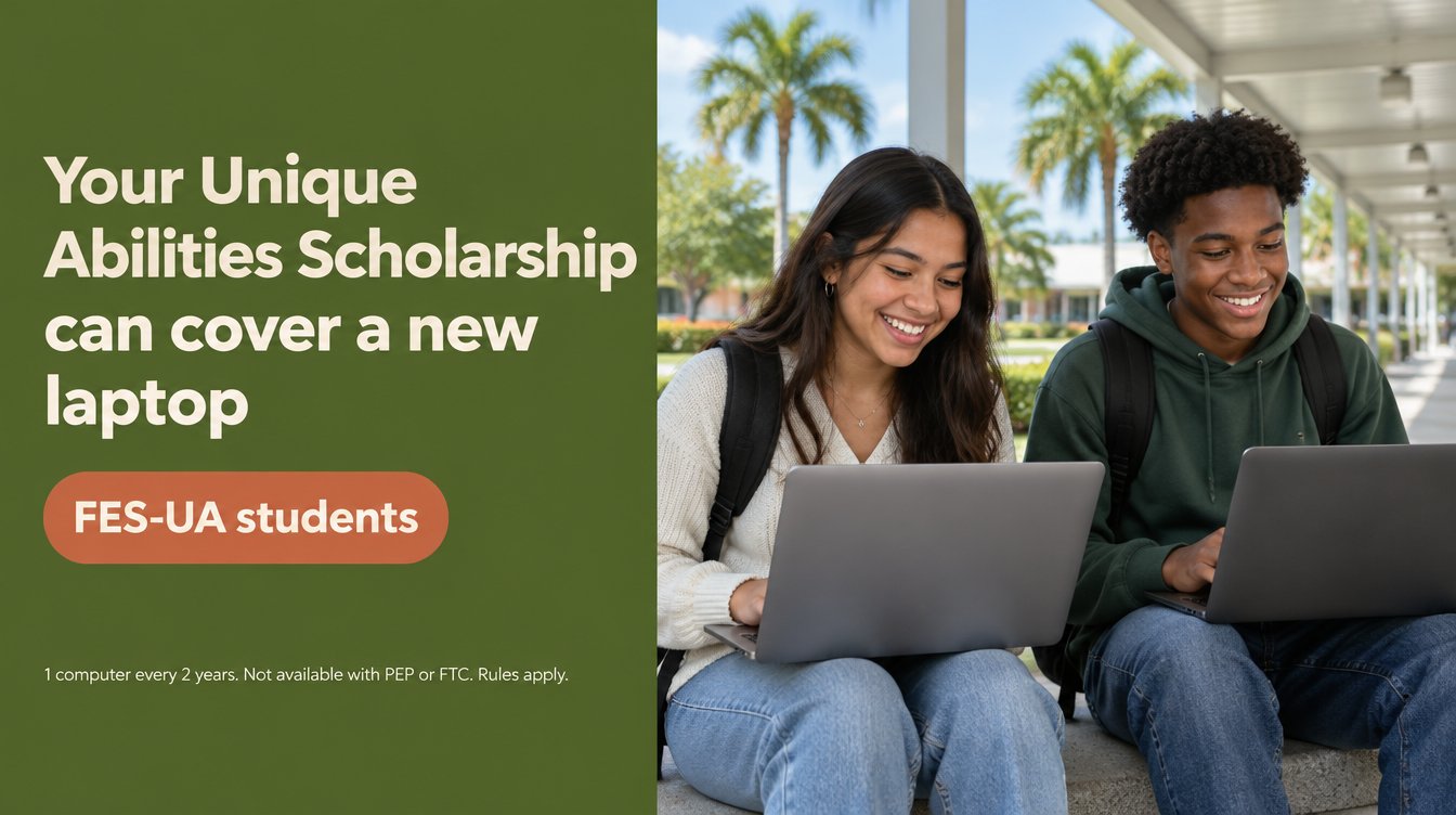 Florida Unique Abilities Scholarship new laptop for Orlando students: one computer every two years
